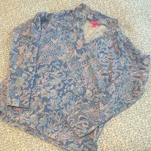 Floral Patterned Long Sleeve Blouse